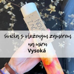 Alena Cardová - svíčka s vloženým záměrem vysoká